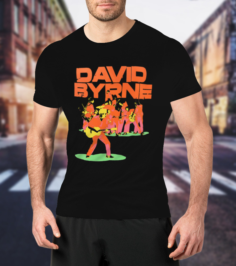 David Byrne Colorful Psychedelic Performance T-Shirt