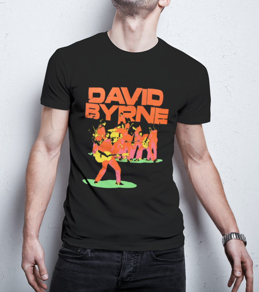 David Byrne Colorful Psychedelic Performance T-Shirt