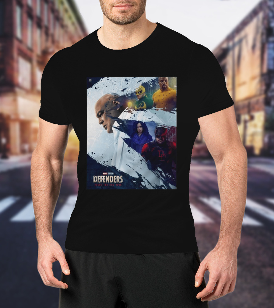 Marvel Television Defenders Fight For New York Heroes Assemble T-Shirt