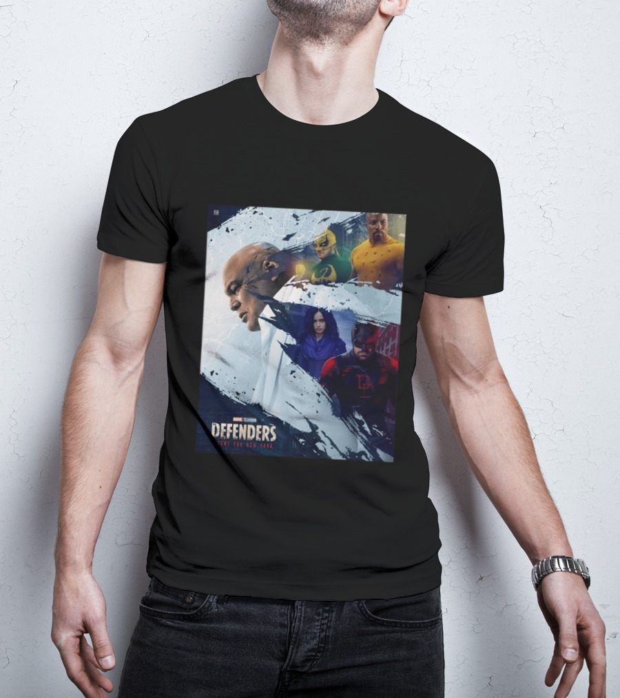 Marvel Television Defenders Fight For New York Heroes Assemble T-Shirt