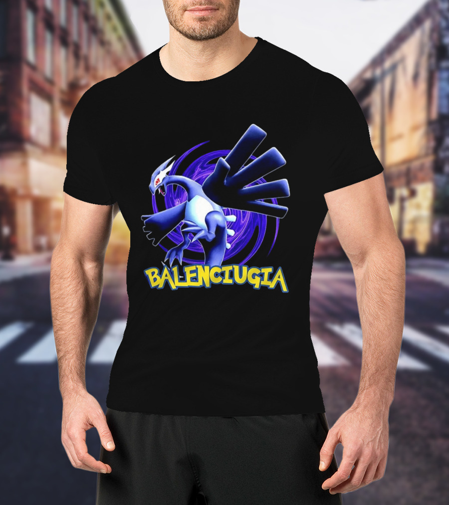 Lugia Balenciugia Fusion With Iconic Air Creature And Fashion Twist T-Shirt
