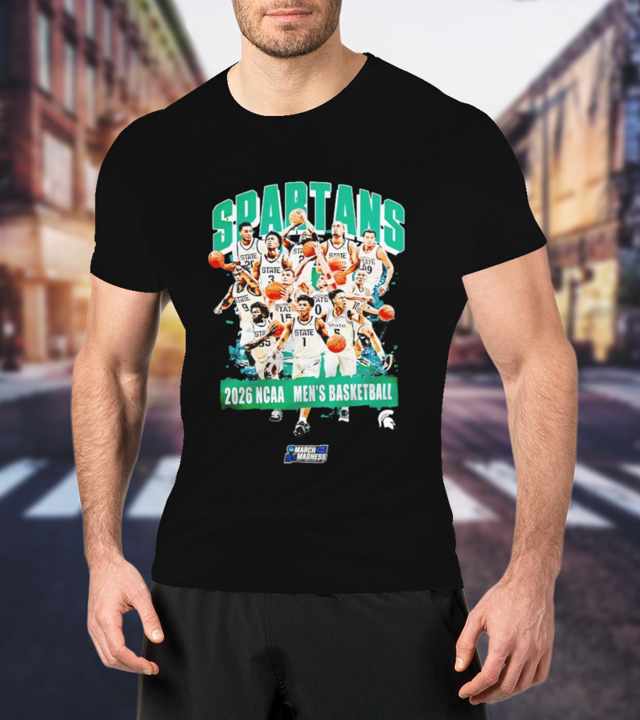 Spartans 2026 NCAA March Madness Men's Basketball Team Michigan State T-Shirt