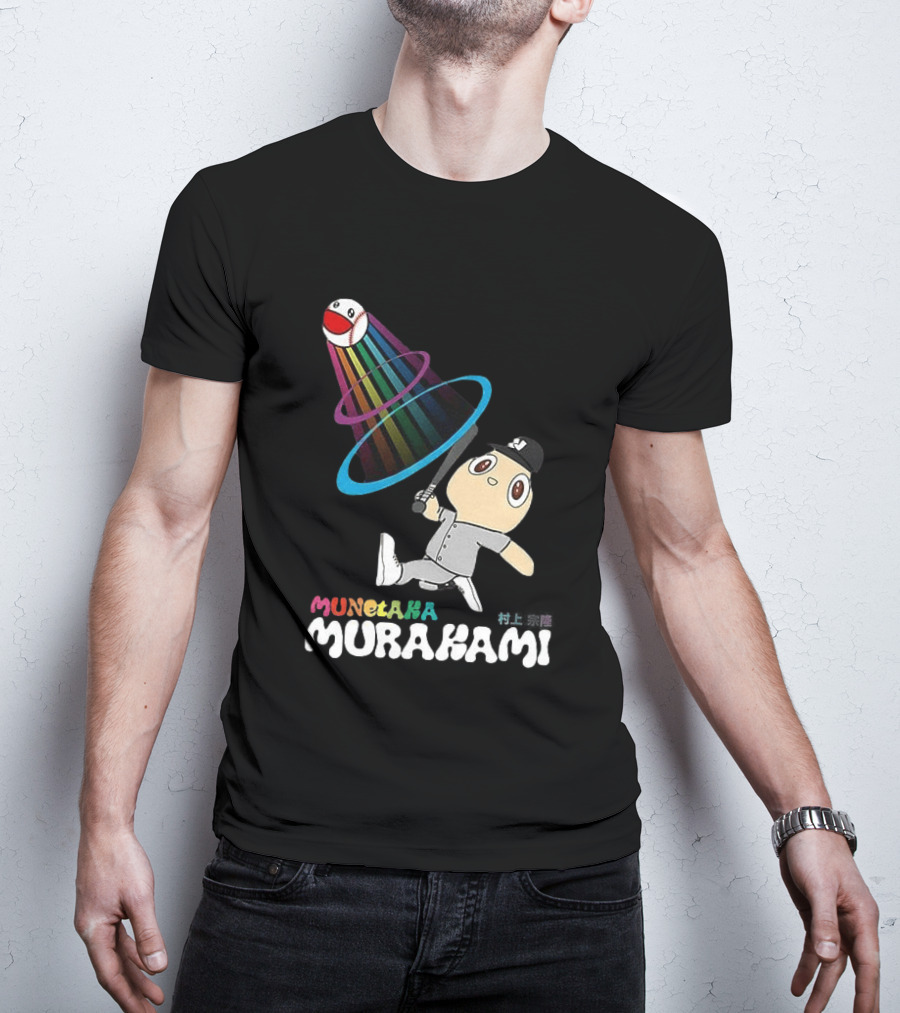 Munetaka Murakami Rainbow Baseball Character Swing T-Shirt