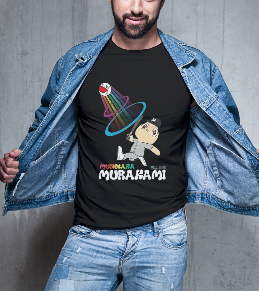 Munetaka Murakami Rainbow Baseball Character Swing T-Shirt