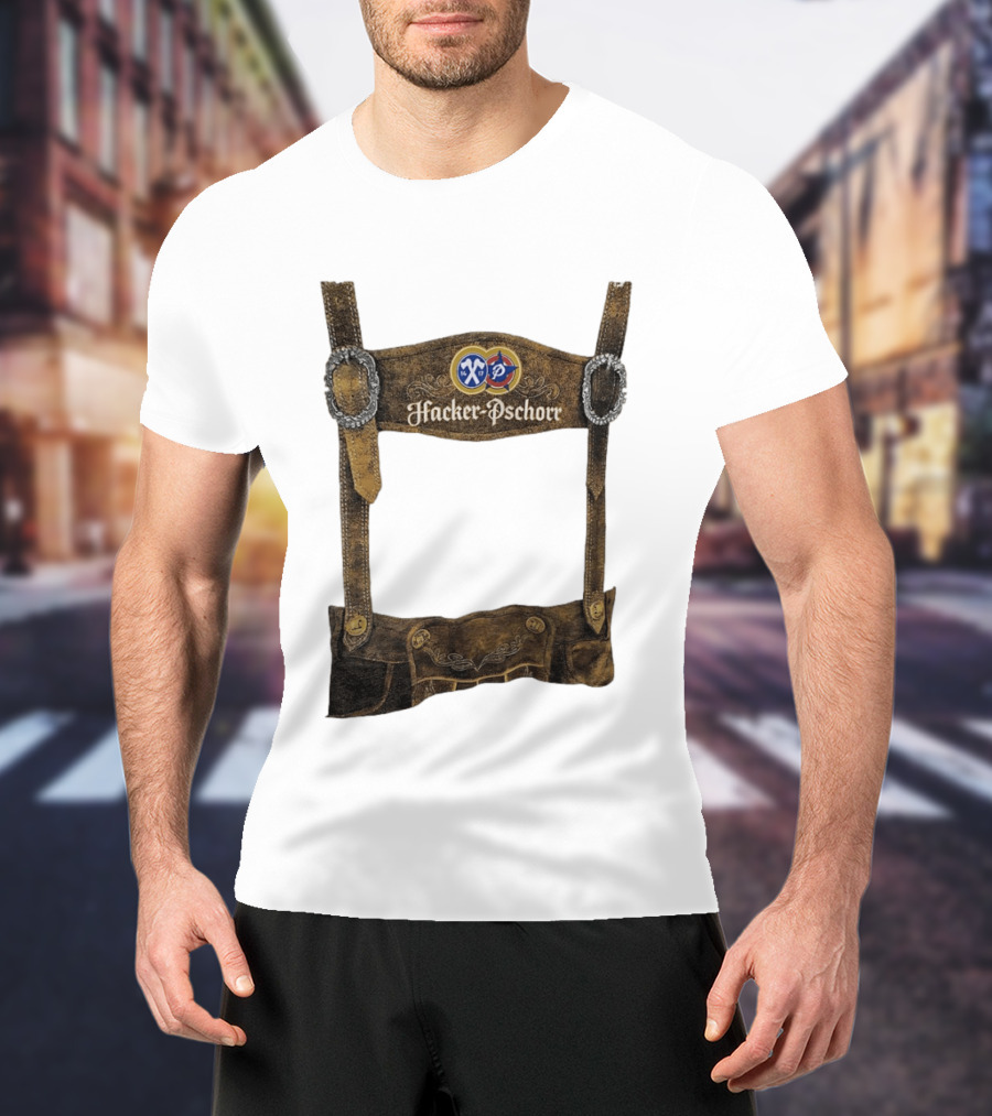 Hacker Pschorr Lederhosen Oktoberfest Beer Festival Bavarian Costume T-Shirt