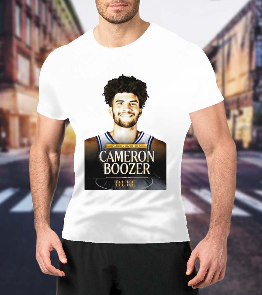 Winner Cameron Boozer Duke Basketball 2026 Naismith Men's College Player Of The Year T-Shirt