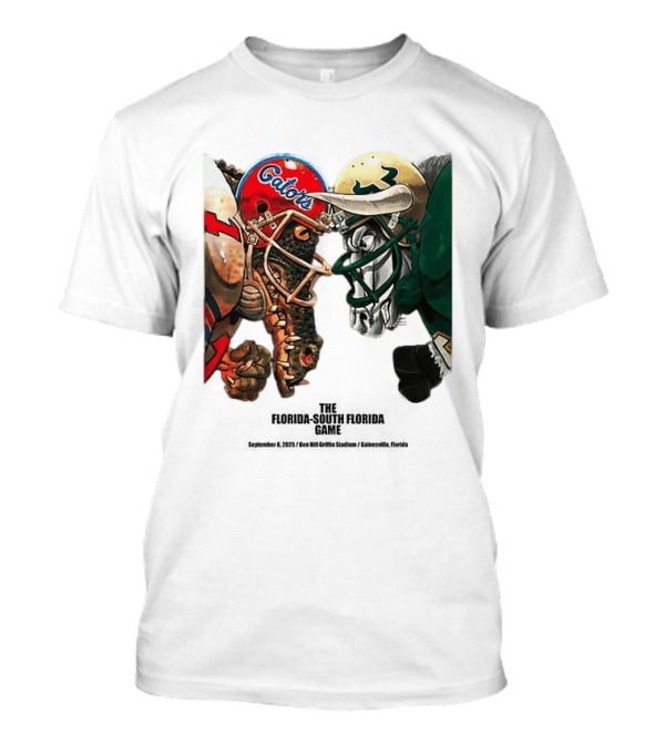 Florida Gators Vs South Florida Bulls Rivalry Helmets Showdown T-Shirt