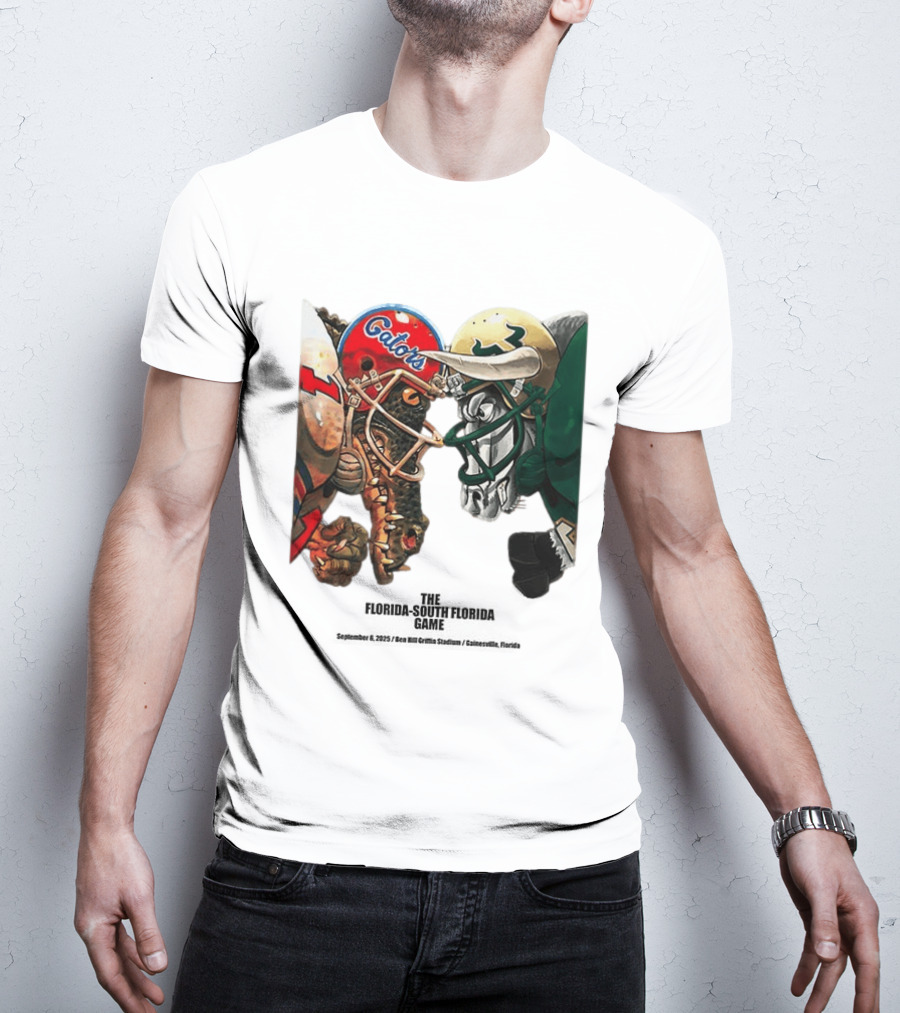 Florida Gators Vs South Florida Bulls Rivalry Helmets Showdown T-Shirt