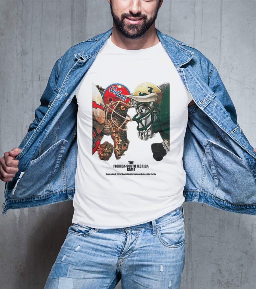 Florida Gators Vs South Florida Bulls Rivalry Helmets Showdown T-Shirt