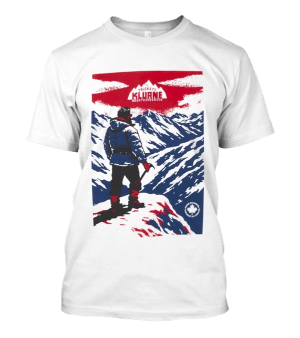 Kluane Mountaineering Adventure By Trickett Featuring Majestic Mountain Landscape T-Shirt