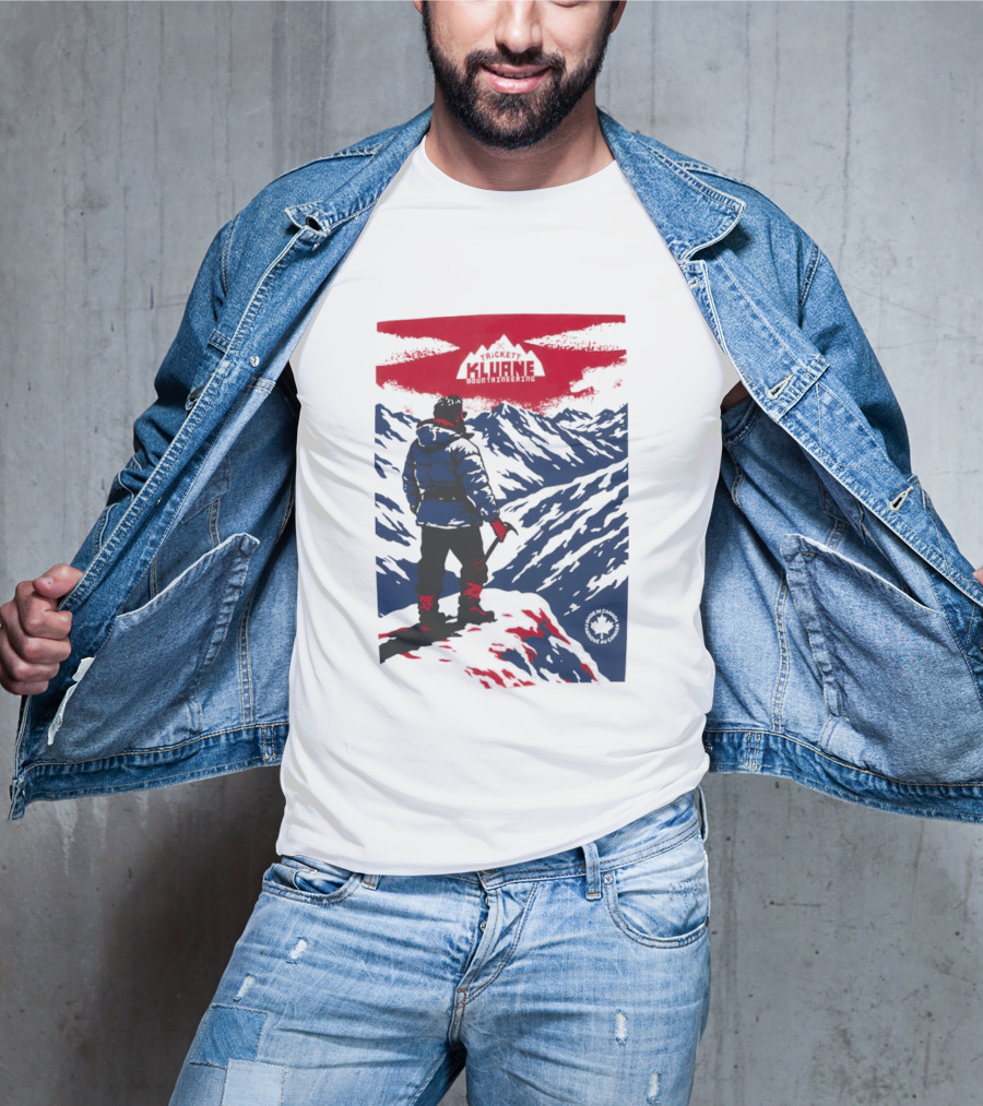 Kluane Mountaineering Adventure By Trickett Featuring Majestic Mountain Landscape T-Shirt