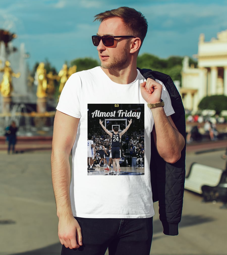 UConn Huskies March Madness Almost Friday Basketball Court Triumph T-Shirt