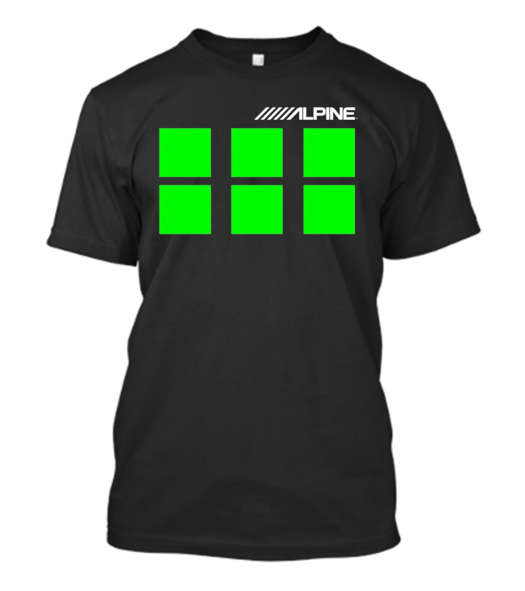 Alpine Audio Green Panel Blocks T-Shirt