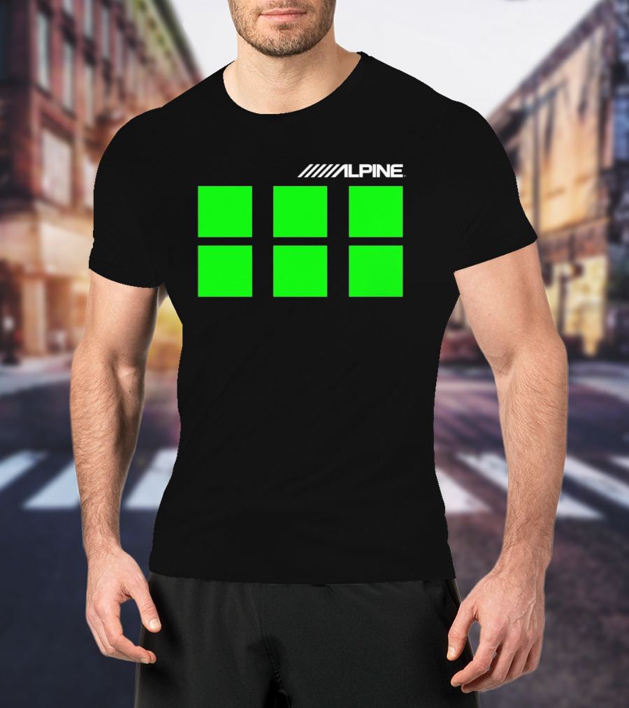 Alpine Audio Green Panel Blocks T-Shirt