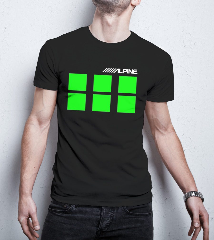Alpine Audio Green Panel Blocks T-Shirt