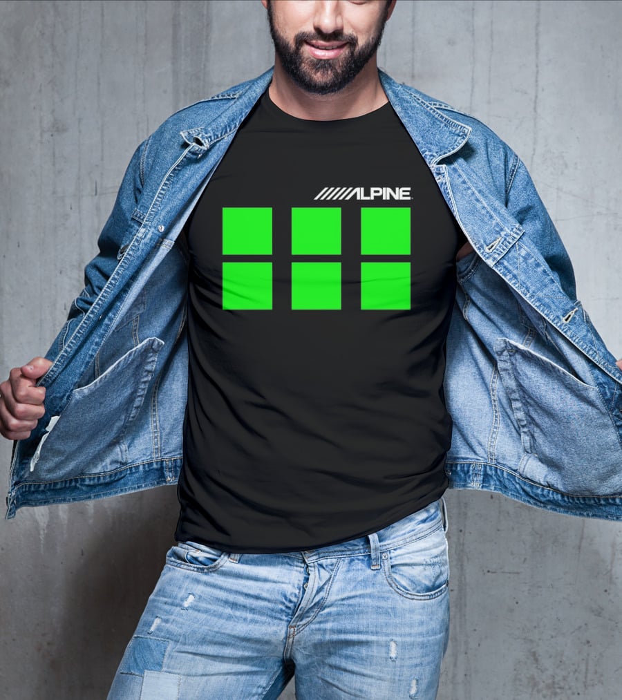 Alpine Audio Green Panel Blocks T-Shirt