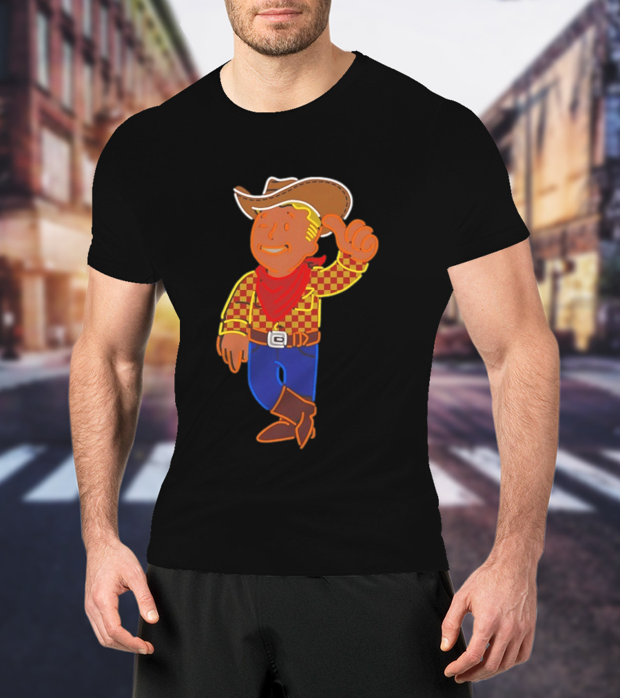 Fallout New Vegas Vault Boy Cowboy Woody T-Shirt
