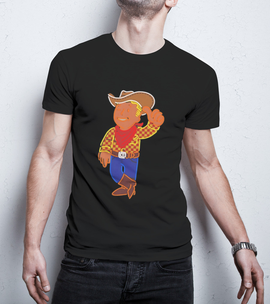 Fallout New Vegas Vault Boy Cowboy Woody T-Shirt