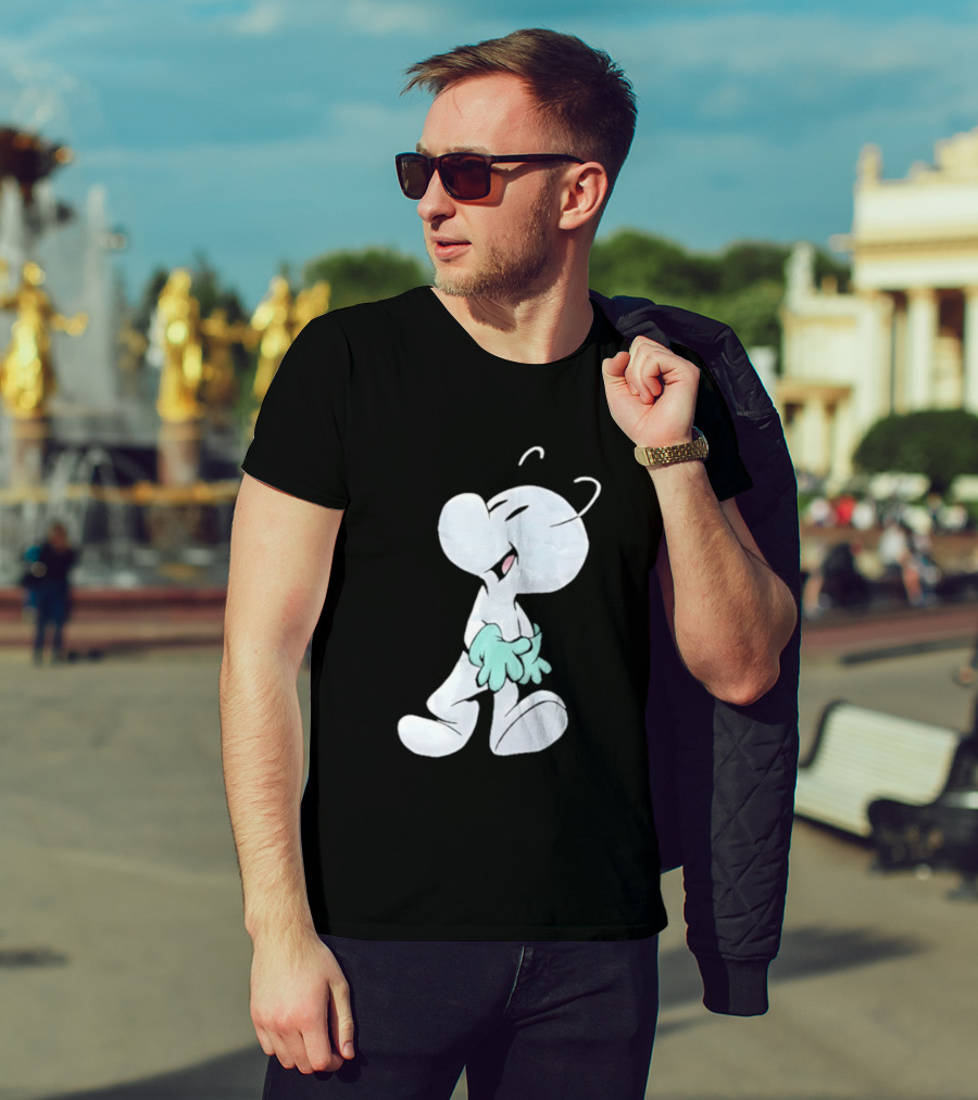Fone Bone Character In Green Gloves Vintage Comic Style Bone Series T-Shirt