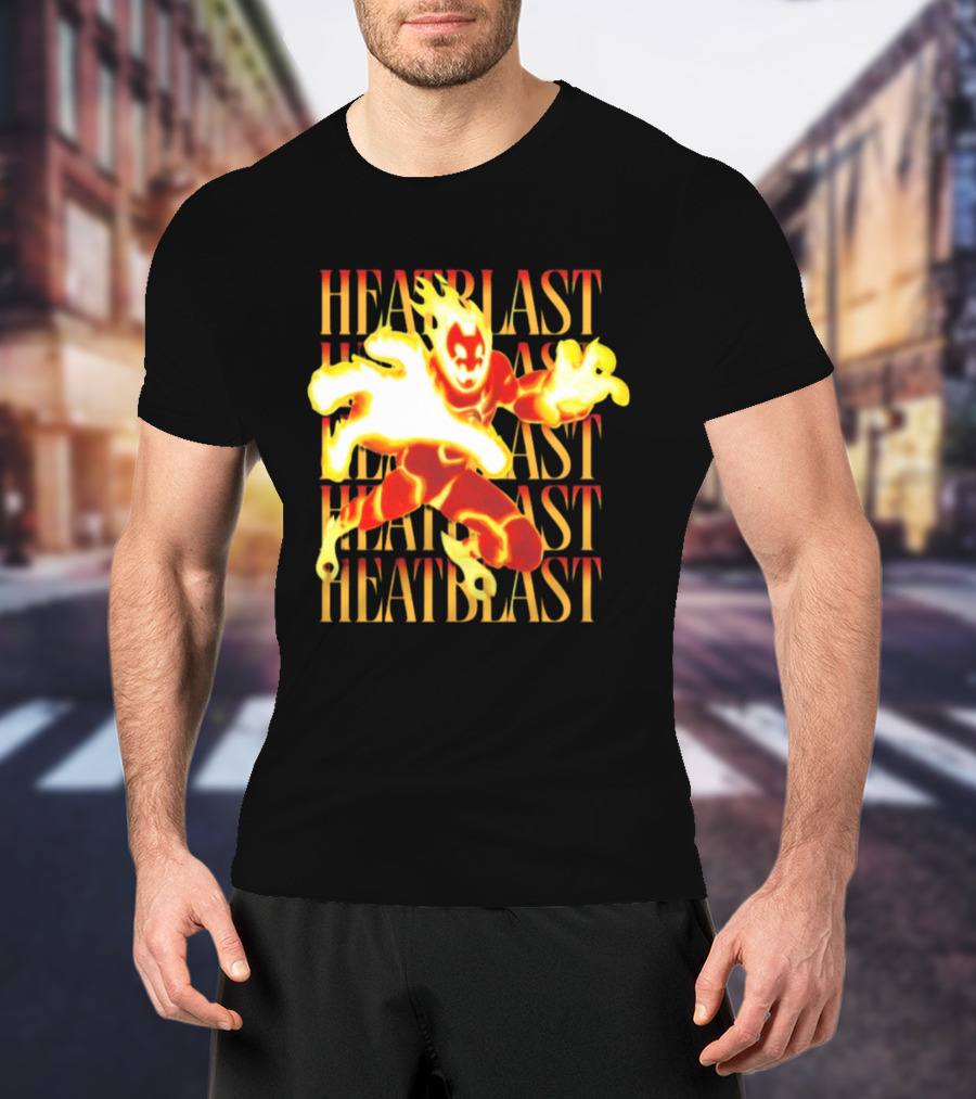 Ben 10 Heatblast Character Fiery Action Burst T-Shirt