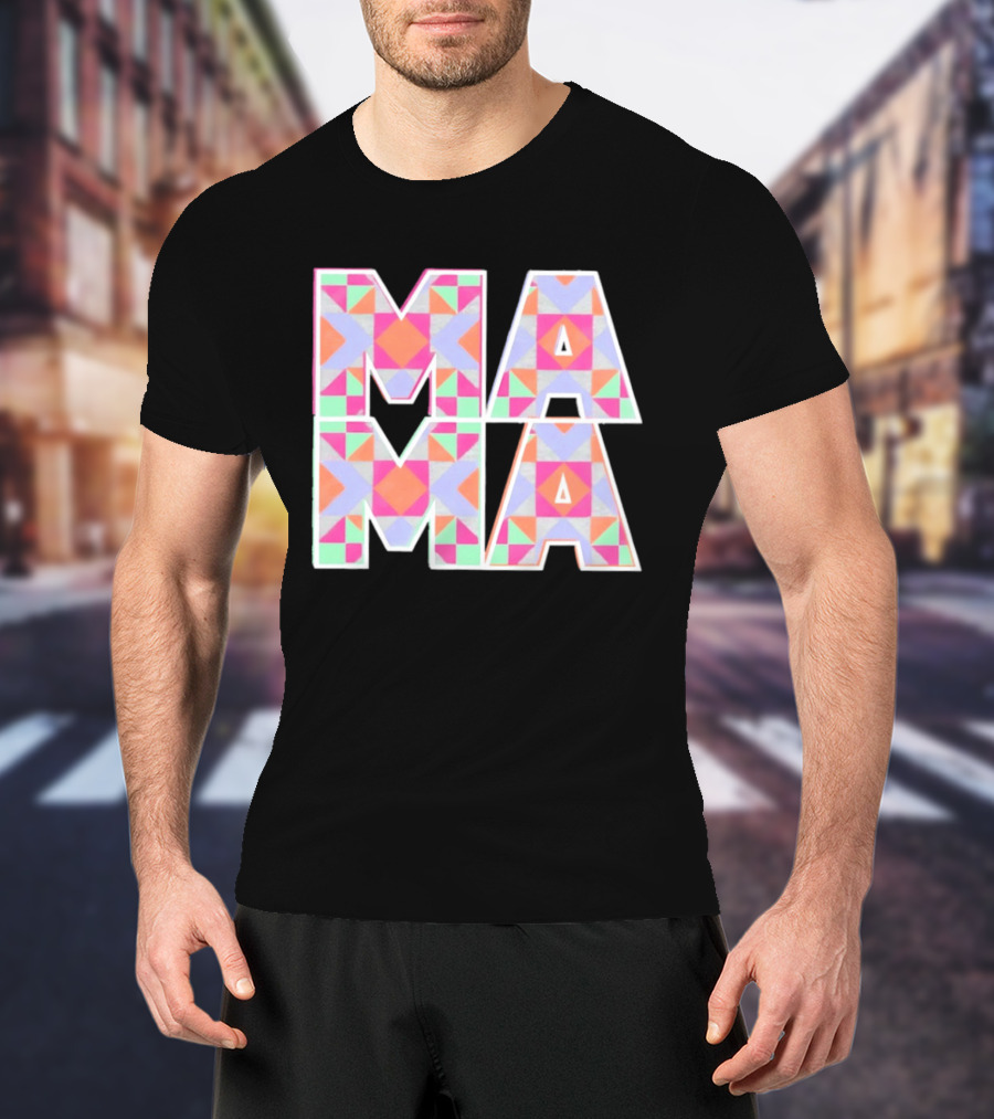 Mama Quilt Geometric T-Shirt