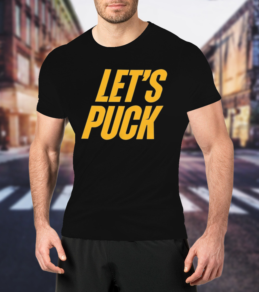 Heated Rivalry Let's Puck Bold Yellow T-Shirt