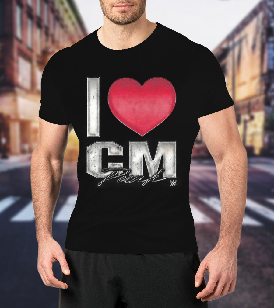CM Punk I Heart WWE Love T-Shirt