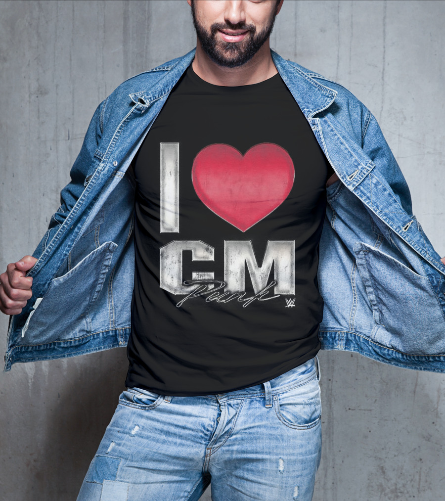 CM Punk I Heart WWE Love T-Shirt