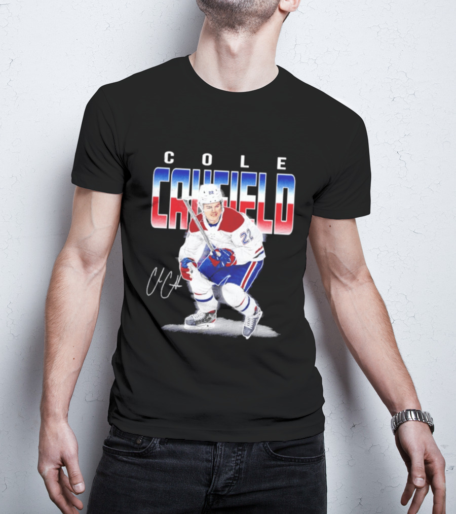 Cole Caufield Montreal Canadiens Number 22 Ice Hockey Player T-Shirt