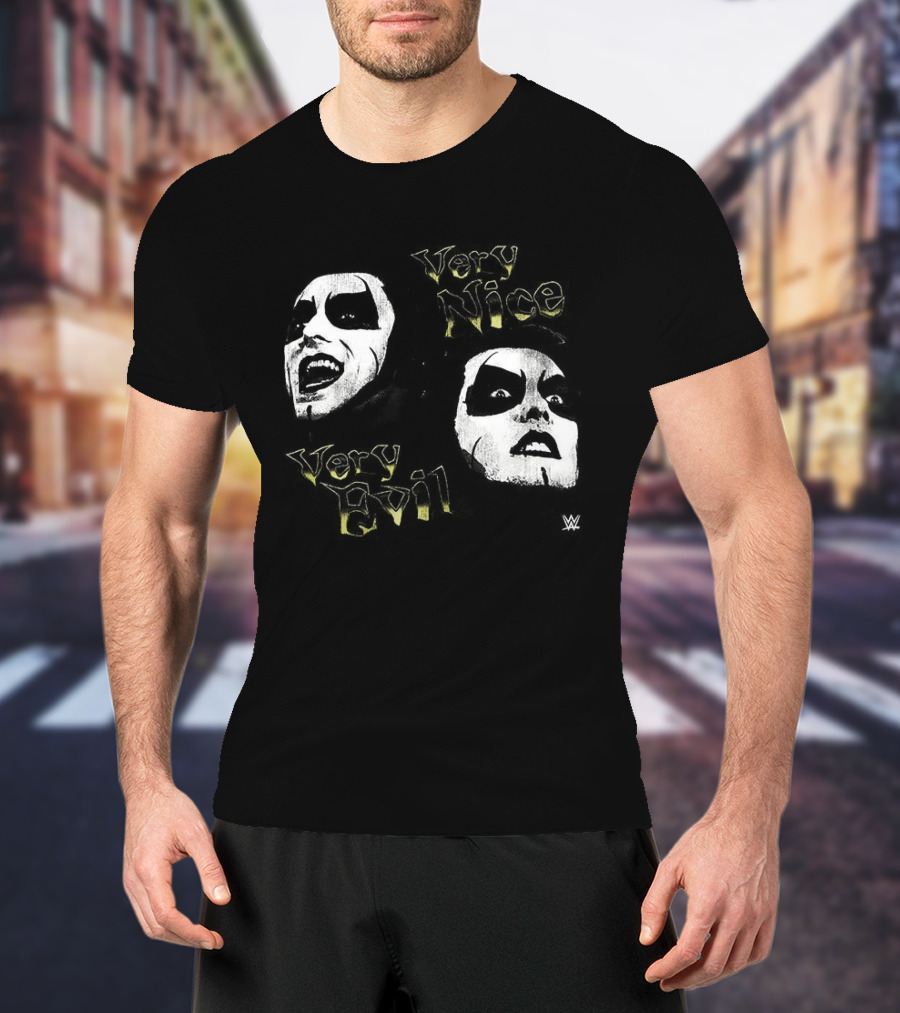 Danhausen WWE Very Nice Very Evil Grunge Face T-Shirt