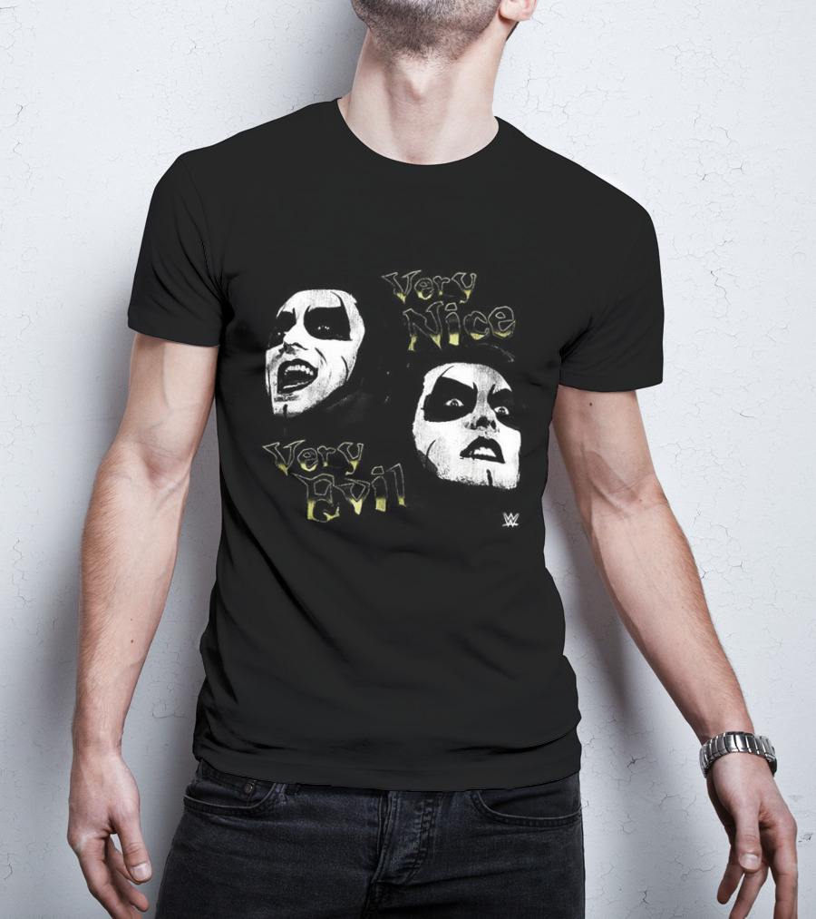 Danhausen WWE Very Nice Very Evil Grunge Face T-Shirt