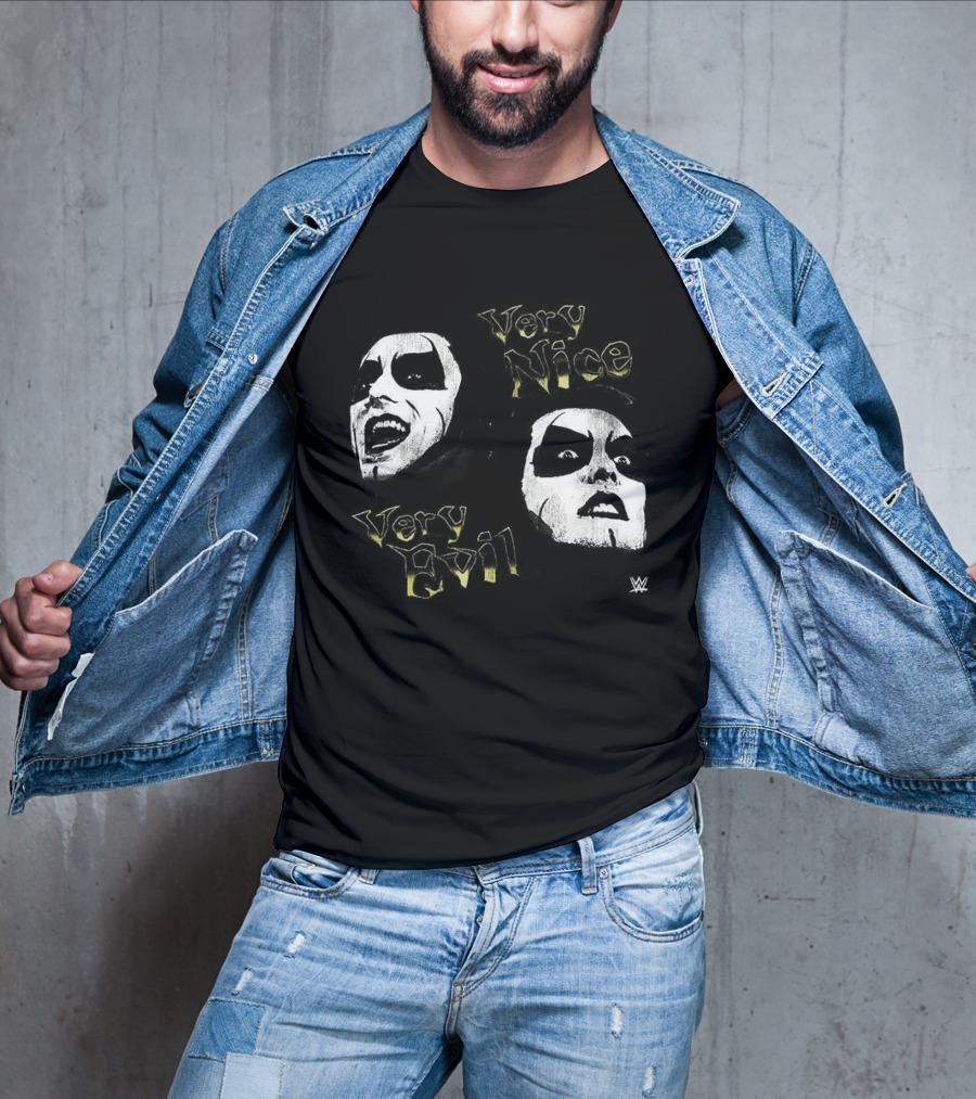 Danhausen WWE Very Nice Very Evil Grunge Face T-Shirt