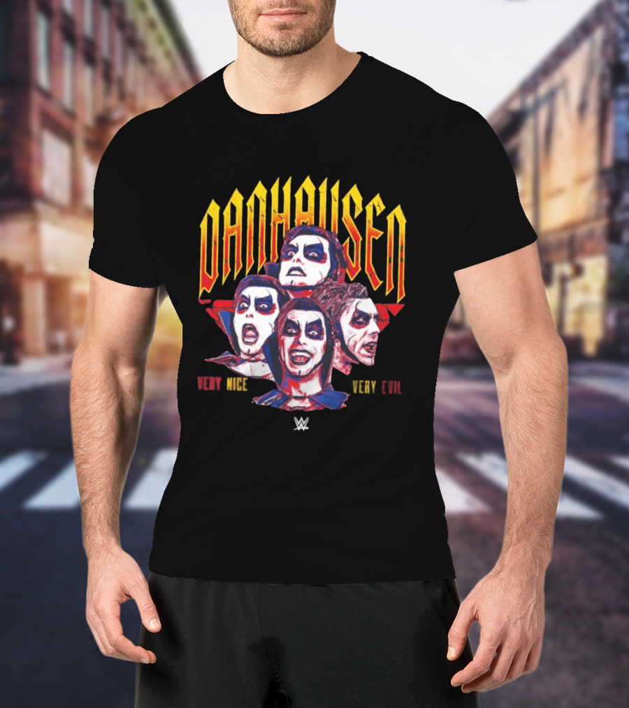 Danhausen WWE Very Nice Very Evil Expressions Faces T-Shirt