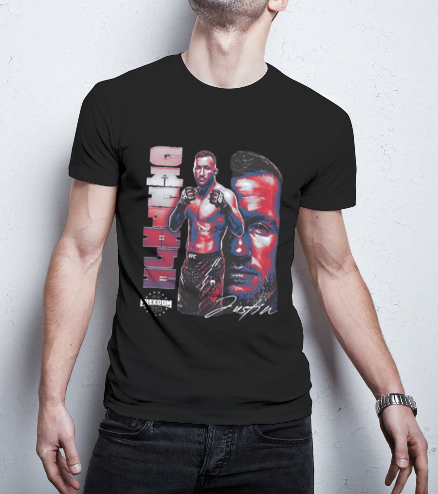 Justin Gaethje UFC Fighter Portrait And Name T-Shirt
