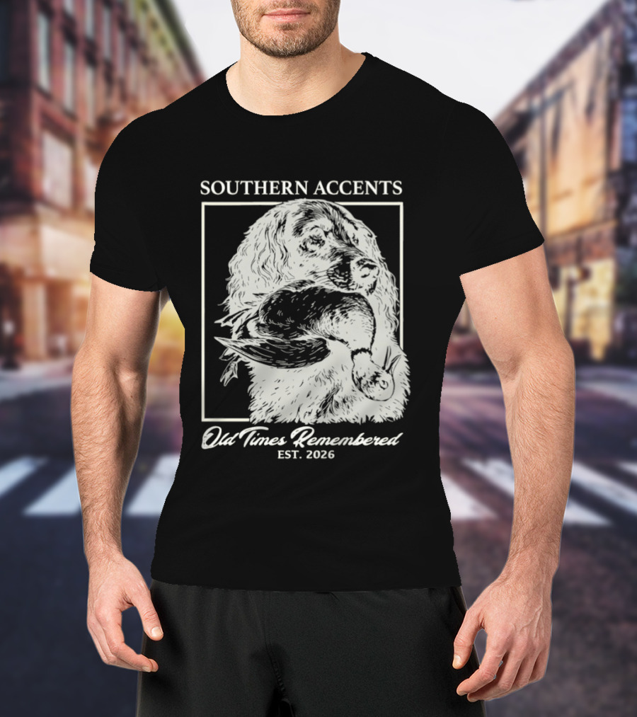 Southern Accents Old Times Remembered EST 2026 Vintage Style Bird Motif T-Shirt