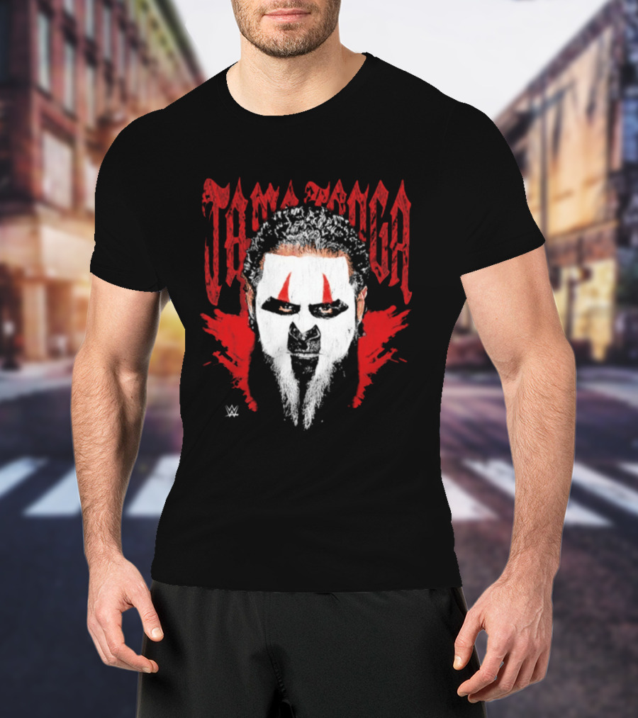 Tama Tonga WWE White Face Paint Red Scream T-Shirt