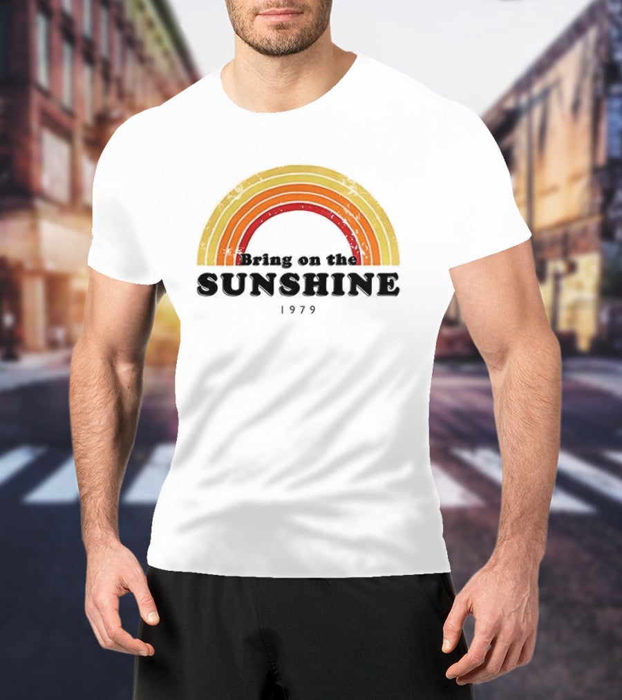 Bring On The Sunshine 1979 Retro Rainbow Ringer T-Shirt
