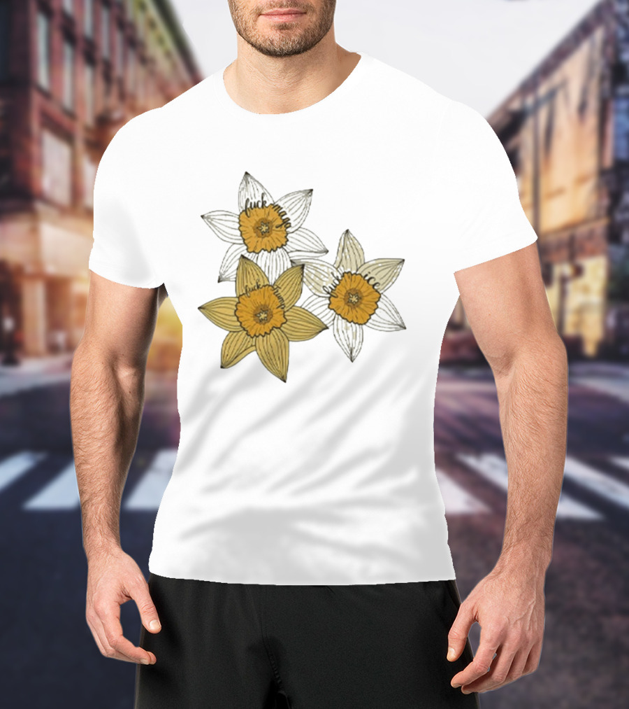 Fuck MAGA Trump ICE Yellow Daffodil Trio T-Shirt