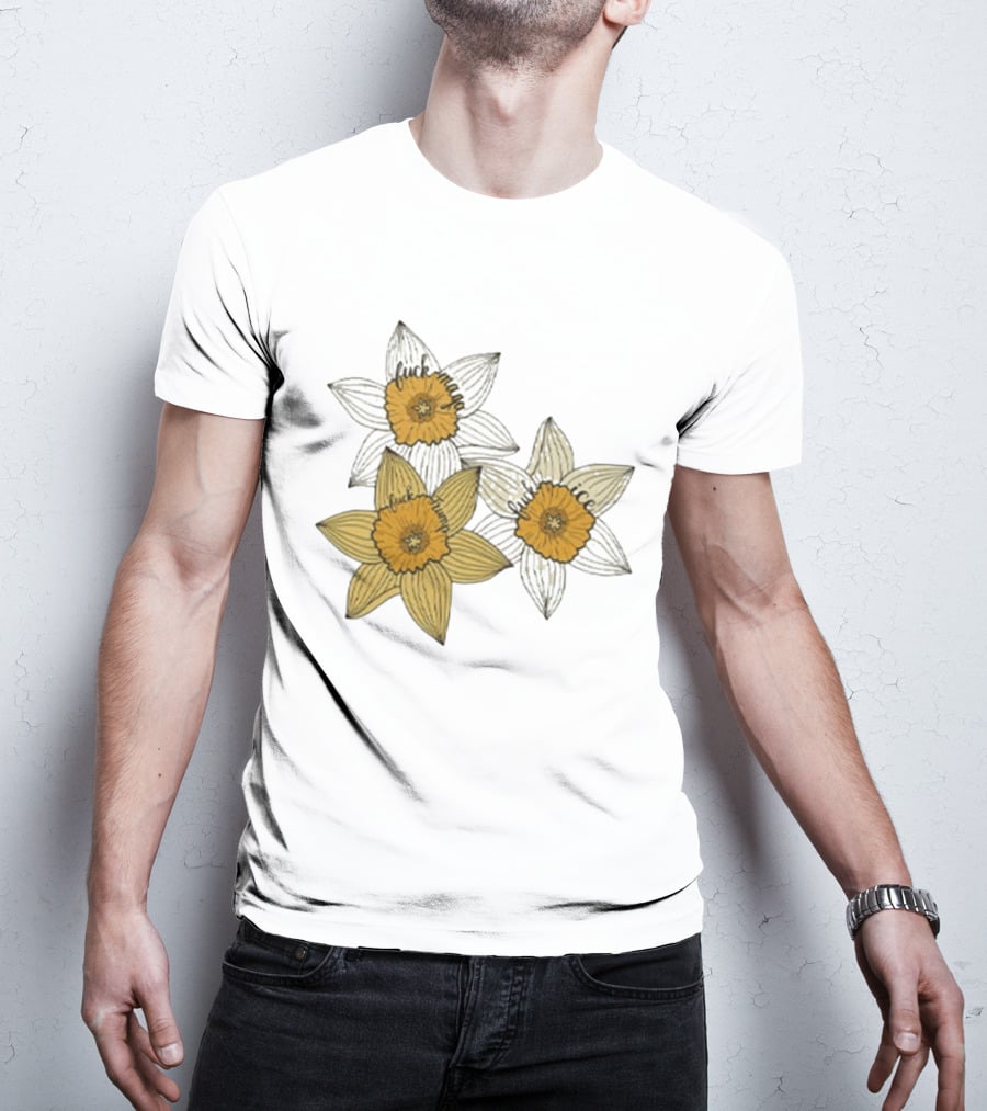 Fuck MAGA Trump ICE Yellow Daffodil Trio T-Shirt