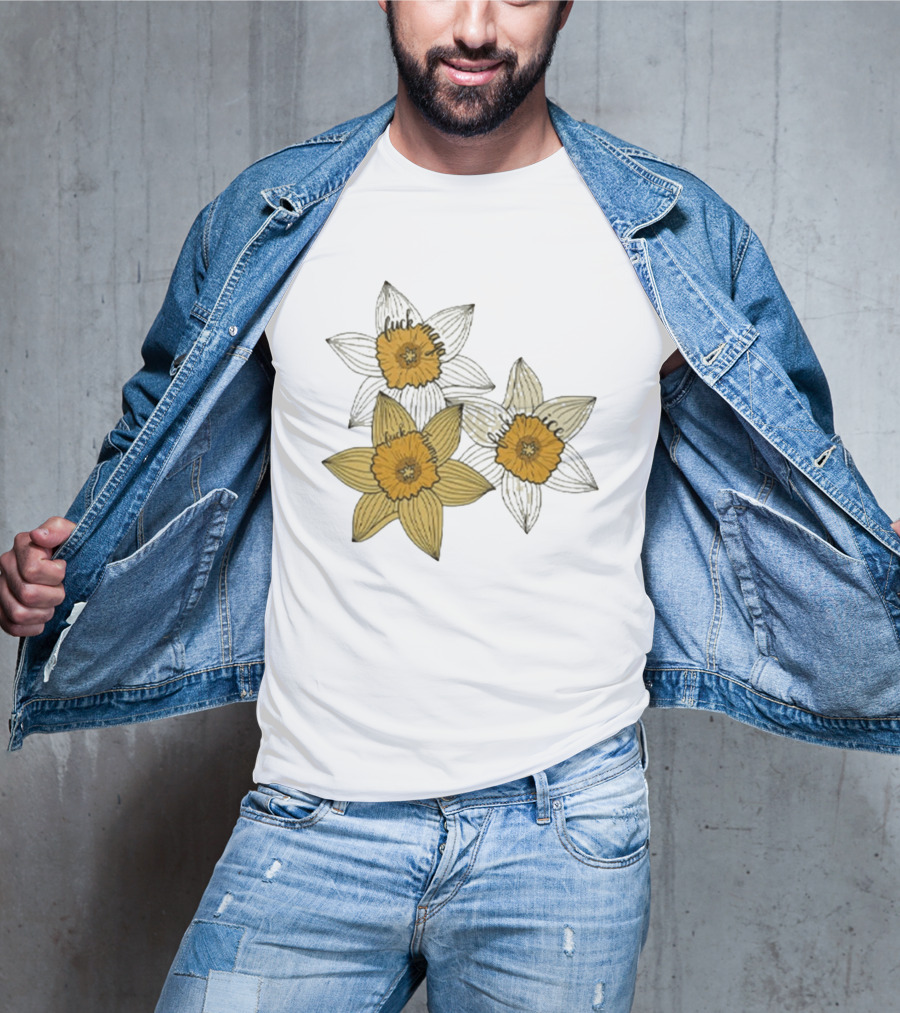 Fuck MAGA Trump ICE Yellow Daffodil Trio T-Shirt