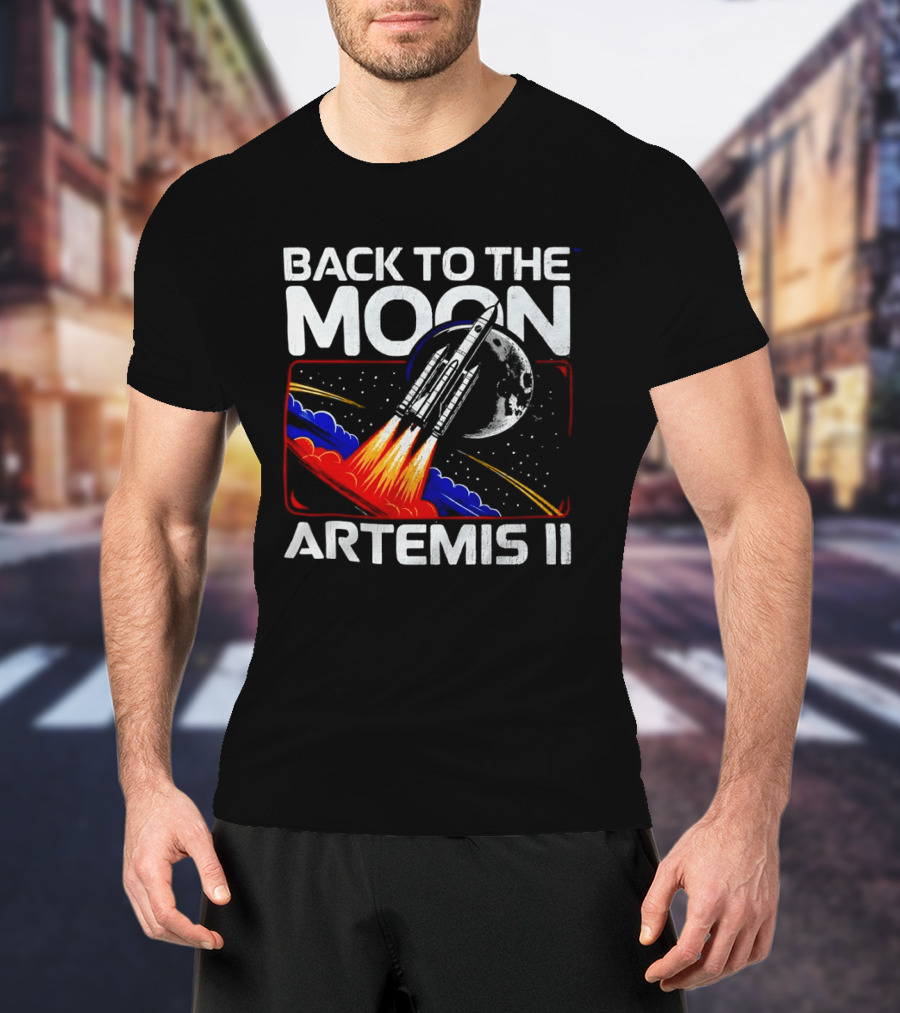 Back To The Moon Artemis II Rocket Mission Lunar Exploration T-Shirt