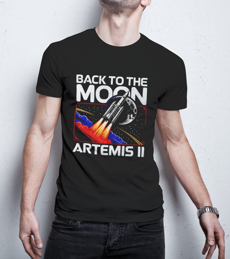 Back To The Moon Artemis II Rocket Mission Lunar Exploration T-Shirt