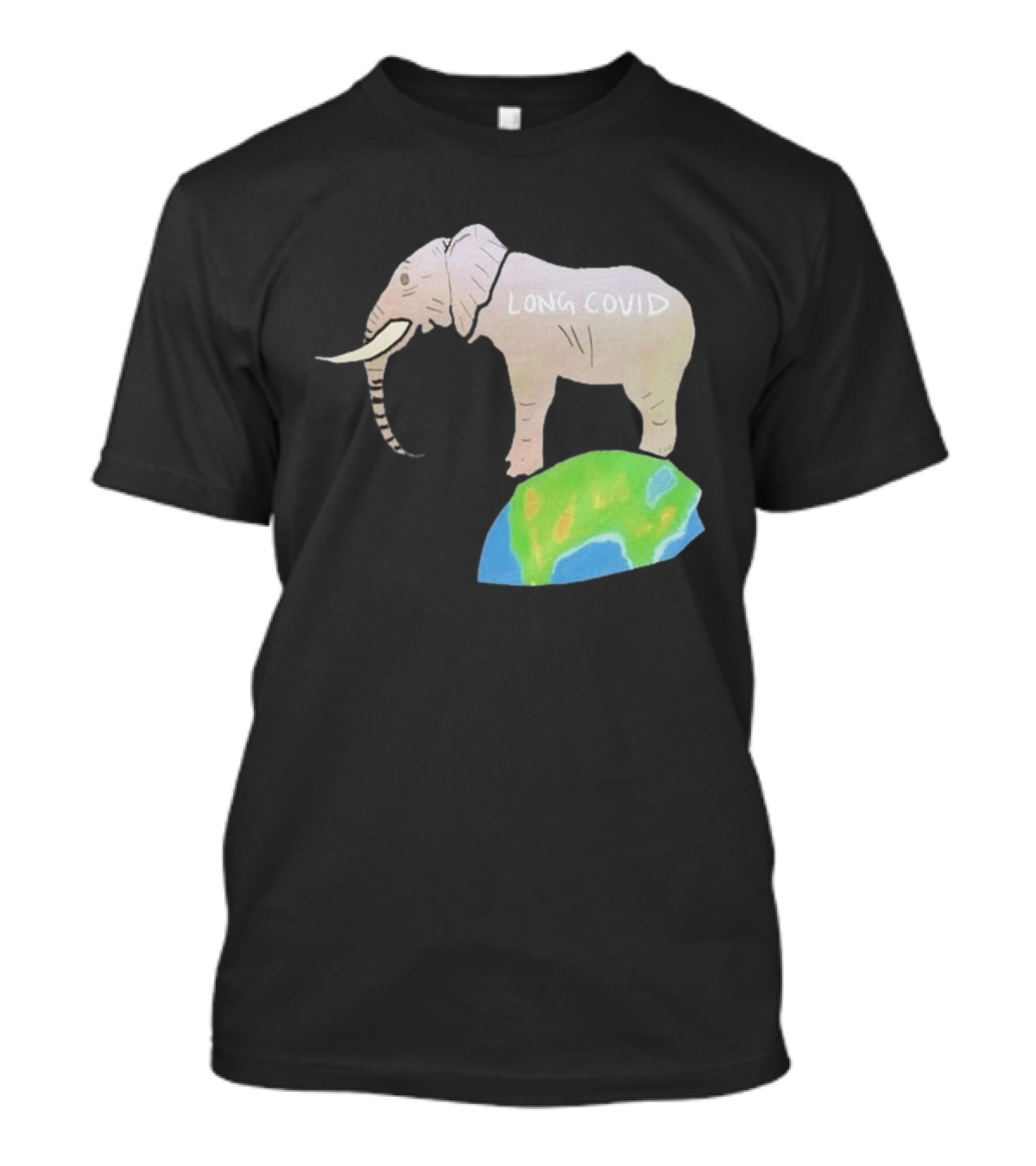 Elephant Long Covid Earth T-Shirt
