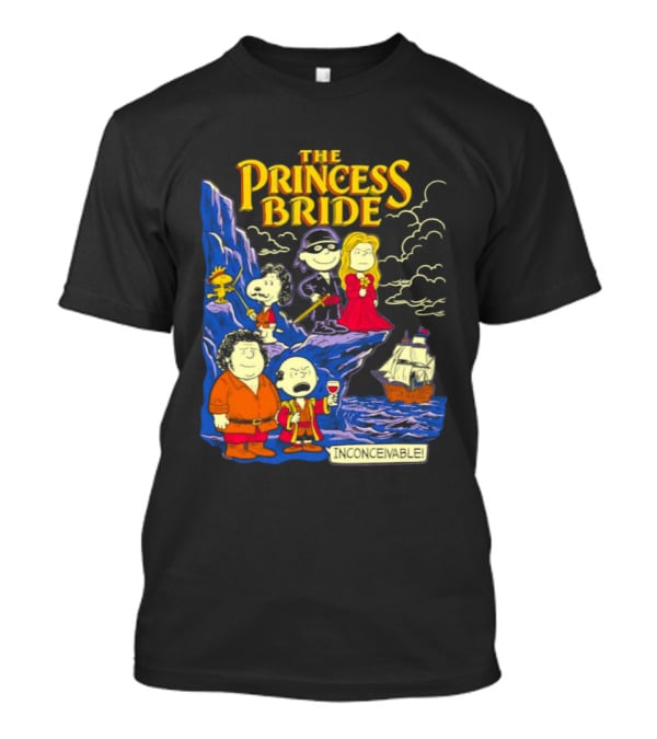 The Princess Bride Peanuts Crossover Featuring Iconic Cartoon Characters T-Shirt