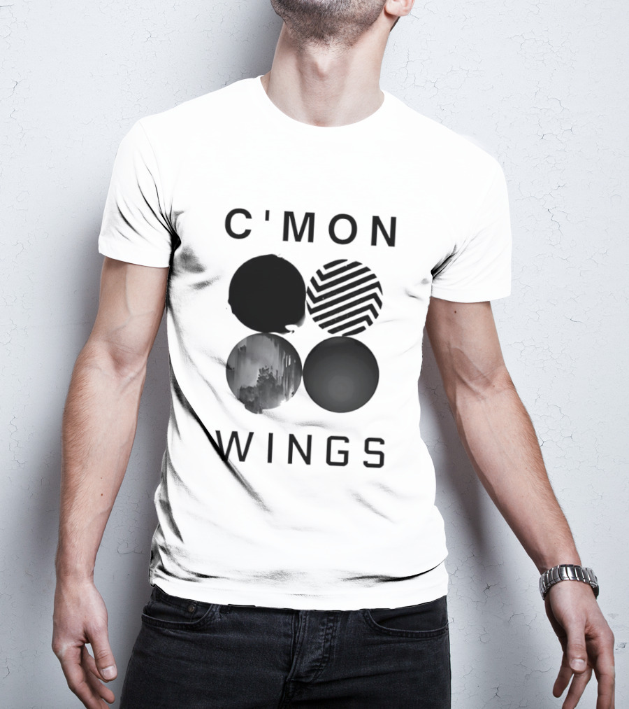 C'Mon Wings Four Circles Abstract T-Shirt
