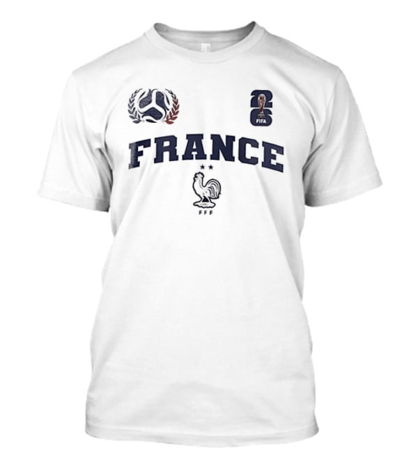 France Soccer Fan Just A Girl Who Loves Soccer Rooster And Trophy T-Shirt