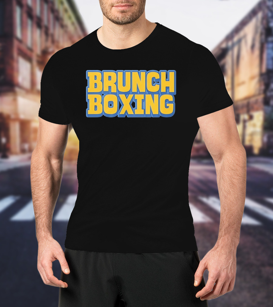 Brunch Boxing Bold Yellow And Blue T-Shirt