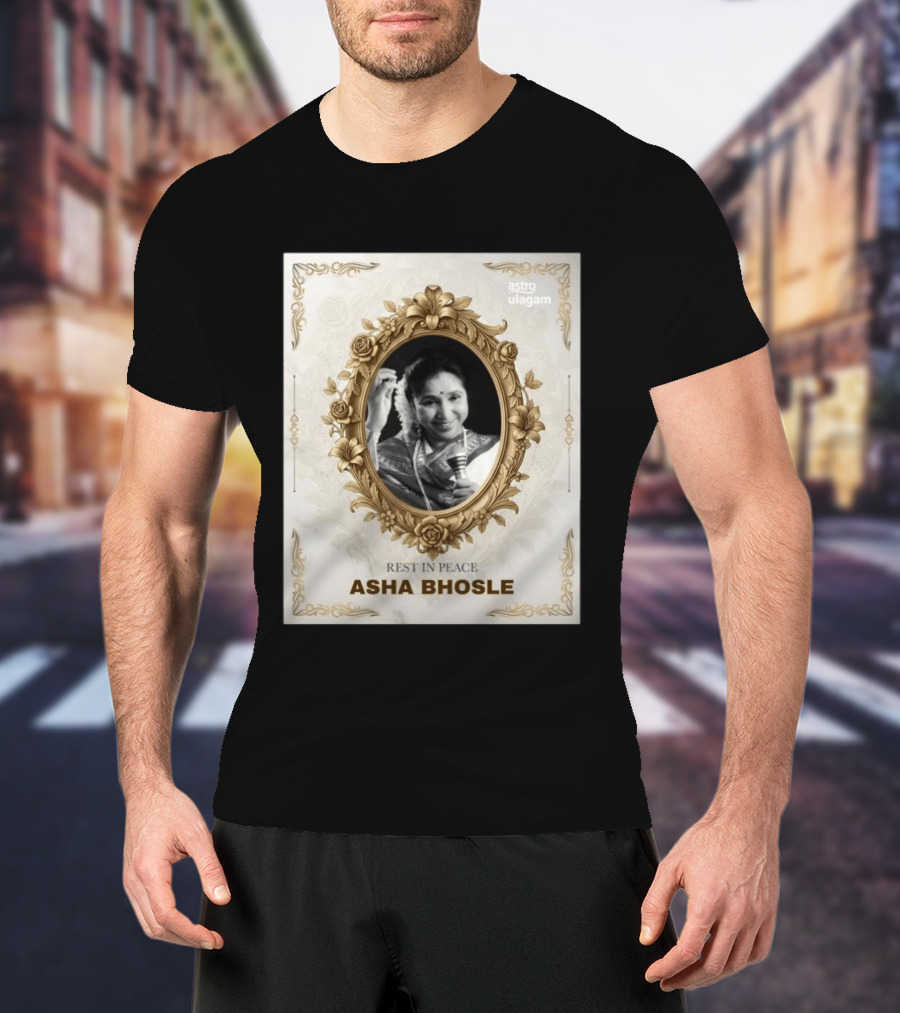 Rest In Peace Asha Bhosle Memorial Tribute Astro Ulagam T-Shirt