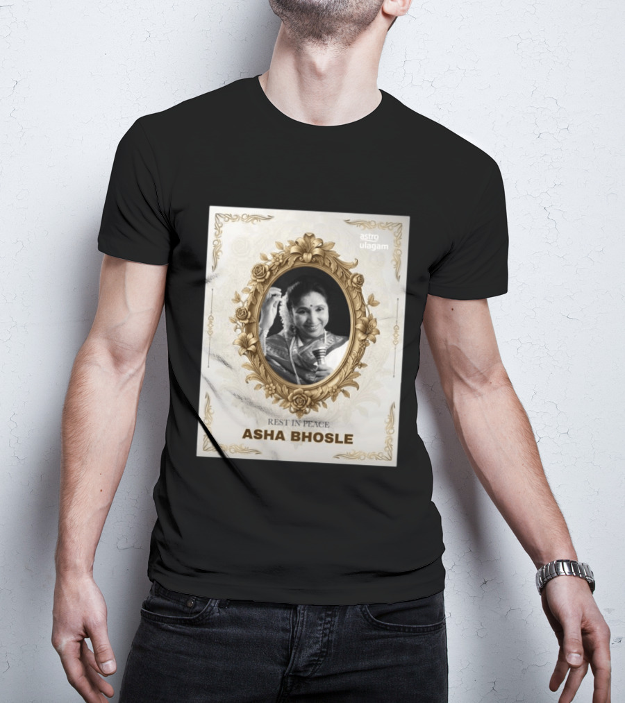 Rest In Peace Asha Bhosle Memorial Tribute Astro Ulagam T-Shirt