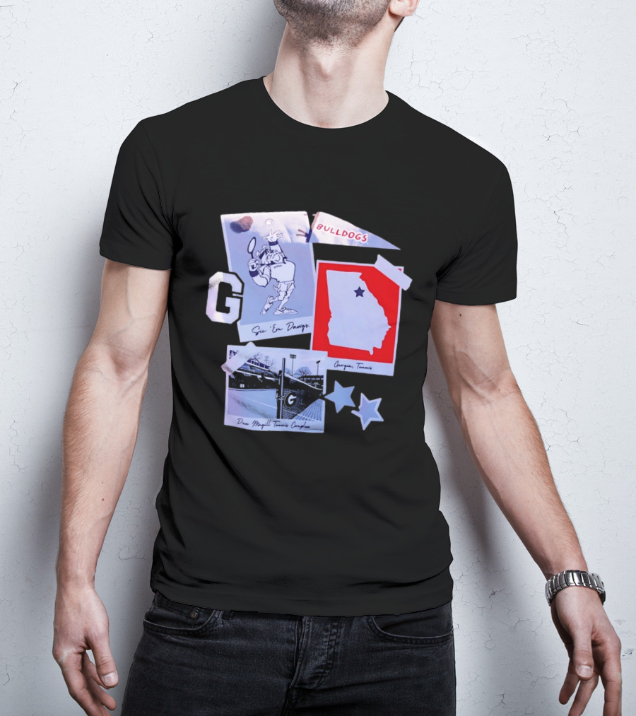 Georgia Bulldogs Sic 'Em Dawgs Dan Magill Tennis Complex Georgia Tennis T-Shirt